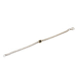 Salt and Pepper Diamond ID Style Curb Chain Bracelet