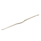 Topography Organic ID Bracelet with Grey Diamonds in Brushed Silver