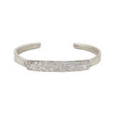 Men's Topography Cuff in Brushed Silver