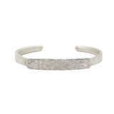 Men's Topography Cuff in Brushed Silver