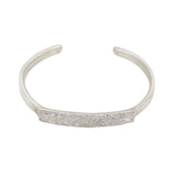 Men's Topography Cuff in Brushed Silver