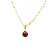 Organic Shaped Pink Tourmaline Pendant in 18k Yellow Gold