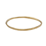 Oval Hammered Twist Bangle in Yellow Bronze with (5) Lab White Diamonds