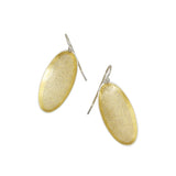 Small Perforated Oval Earrings in 22k Gold Bi-Metal