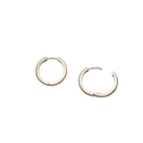 Hinged Hoop Earrings in 18k white gold - 15mm