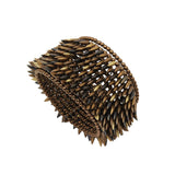 Mixed Tone Brass 8 Row Bullet Cuff