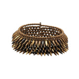 Mixed Tone Brass 5 Row Bullet Cuff