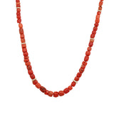 Ancient Coral Necklace with 10k Gold Beads and Clasp