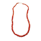 Ancient Coral Necklace with 10k Gold Beads and Clasp