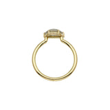 Half Moon Salt & Pepper Diamond in 18k Yellow Gold Ring