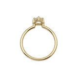 Rose Cut Pear Diamond Ring in 18k Yellow Gold