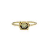 Montana Sapphire Slice Ring in 18k Yellow Gold