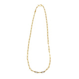 Oval Flat Link Chain Necklace in 18k Yellow Gold
