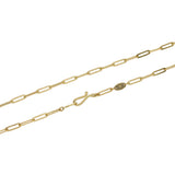 Oval Flat Link Chain Necklace in 18k Yellow Gold