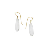 Quartz Teardrop Earrings in 18k Yellow Gold