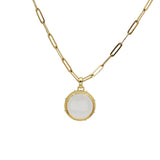 Watch Crystal Pendant in 18k Yellow Gold