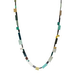 Addie Necklace with Wood in Oxidized Silver