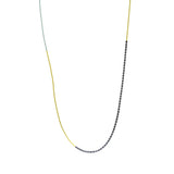 Grey Loop Necklace in Oxidized Silver