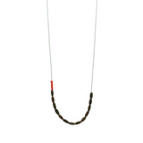 Olive Loop Necklace in Oxidized Silver