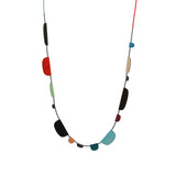 Mia Necklace with Wood in Oxidized Silver