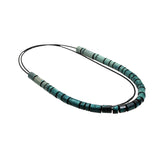 Shoal Necklace with Wood in Oxidized Silver