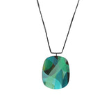 Vale Pendant #5 with Wood in Oxidized Silver