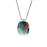 Tide Pendant in Wood on Silk Cord