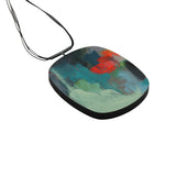 Tide Pendant in Wood on Silk Cord