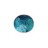 Tide Ring in Oxidized Silver with Painted Wood