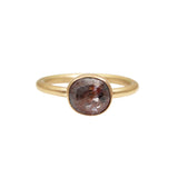 Rustic Rose Cut Diamond Ring in 14k Yellow Gold