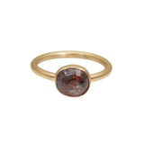 Rustic Rose Cut Diamond Ring in 14k Yellow Gold
