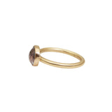Rustic Rose Cut Diamond Ring in 14k Yellow Gold