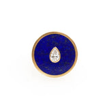 Seed Ring in 18k Yellow Gold with Lapis Lazuli and Diamond