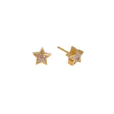 Medium Cosmo Star Earrings in 18k Yellow Gold