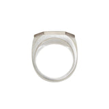 Salt and Pepper Hexagon Diamond Ring in 18k Palladium White Gold