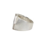 Salt and Pepper Hexagon Diamond Ring in 18k Palladium White Gold