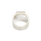 Salt and Pepper Hexagon Diamond Ring in 18k Palladium White Gold