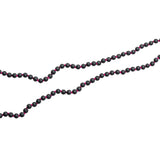 Matte 4mm Hematite Bead Necklace with Hot Pink Thread and Oxidized Silver Clasp