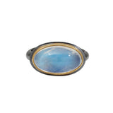 Divination Ring with Moonstone in Oxidized Silver