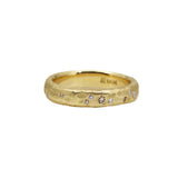 Celestial Ring in 18k Yellow Gold with White and Champagne Diamonds