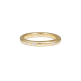 2.5mm Modeled Band 14k Yellow Gold with White Diamonds