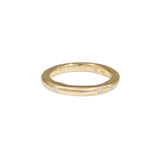 2.5mm Modeled Band 14k Yellow Gold with White Diamonds