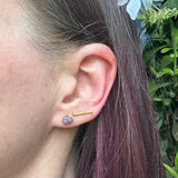 Staple Earring in Sand-Textured 14k Rose Gold