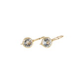 Small Goshenite Earrings in 14k Yellow Gold
