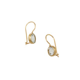 Small Goshenite Earrings in 14k Yellow Gold