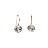 Small Goshenite Earrings in 14k Yellow Gold
