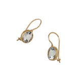 Large Goshenite Earrings in 14k Yellow Gold