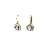 Large Goshenite Earrings in 14k Yellow Gold