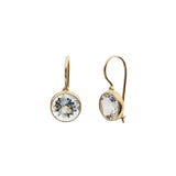 Large Goshenite Earrings in 14k Yellow Gold