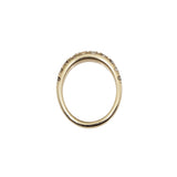 Inanna Ring with Grey Diamonds in 18k Warm White Gold